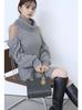 shoulder mini knit dress SWNO245007GRYF See-through