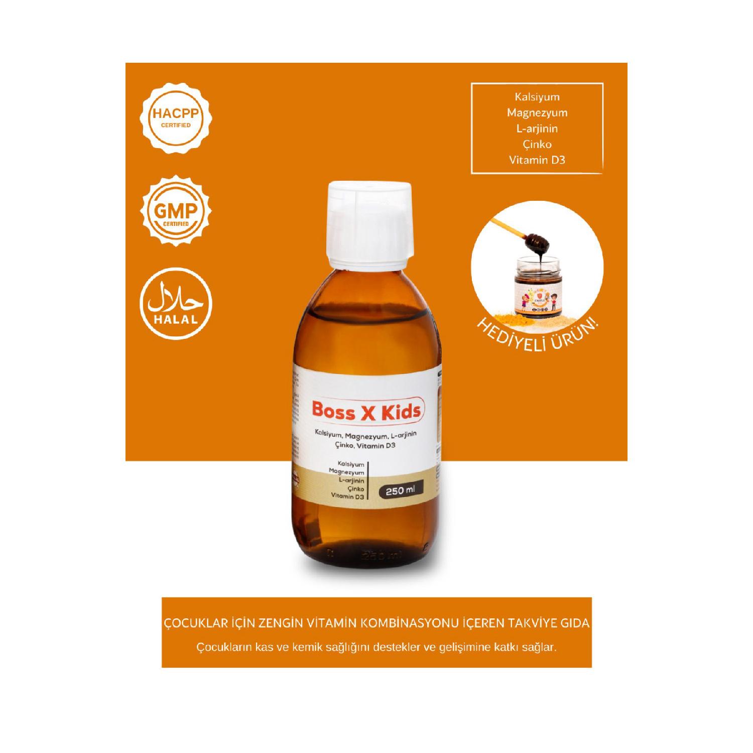 

Boss X Kids Vitamin D3 For Children, Calcium, Magnesium, L-argine