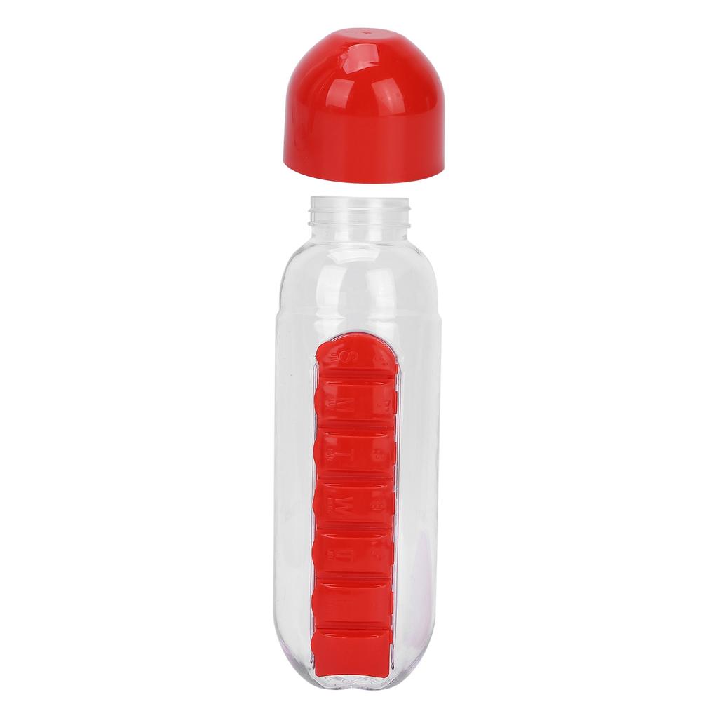 2 in 1 Medicine Storage Water Bottle Daily Pill Case Organizer Medicine Travel Storage Cup