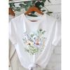 European Size Women's Floral Print T-Shirt | Spring/Summer Casual Round Neck Short Sleeve Top