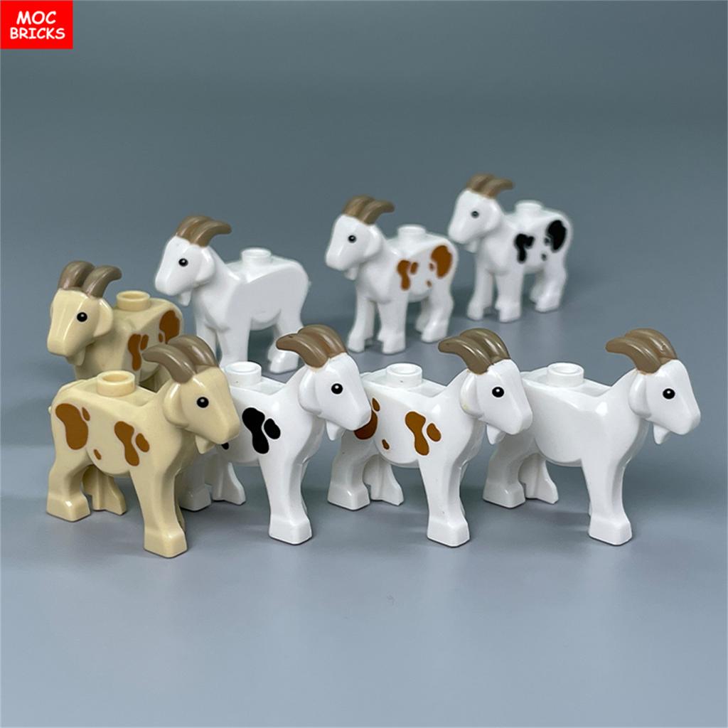 MOC Bricks Jungle Underbrush Forest Animal Monkey Goat Giraffe Bird Night Owl Accessories Building Blocks Friend Toys Gifts
