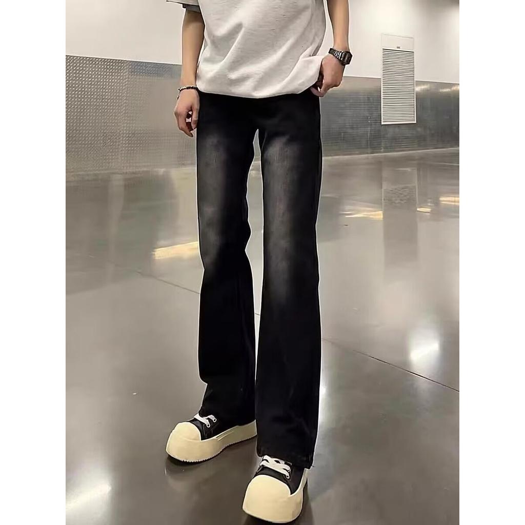 Spring and summer new retro washed old jeans men's loose micro-speaker vibe hip-hop wide legs mopping long