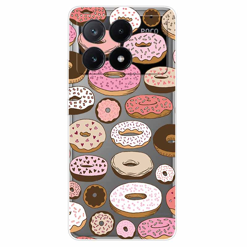 For Xiaomi Poco X6 Pro Case Transparent Cute Soft Silicone TPU Coque for Poco X6 / X6 Pro 5G Phone Cover X 6 X6Pro Clear Shells