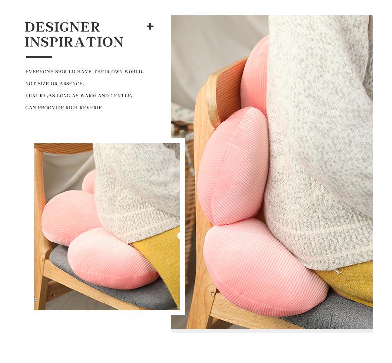 Nordic Daisy Plush Throw Pillow - Flower Petal Cushion for Sofa, Bay Window, or Floor.