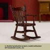 Doll House Rocking Chair Model Realistic Dollhouses Rocking Chair Realistic Play Chair Realistic 1:12 Model Toy