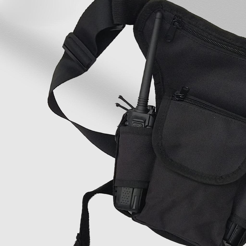 Tactically Drop Leg Bag Outdoor Hiking Waist Bag Adjustable Camping Thigh Pouch Oxford Cloth Two Way Radio Bag Enduring