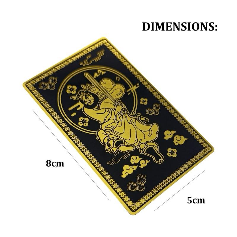 Fengshui Chung Kwei Night Spot Protection Metal Card Ornaments Decor