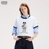 Women's Bear Cartoon Letter T-shirt