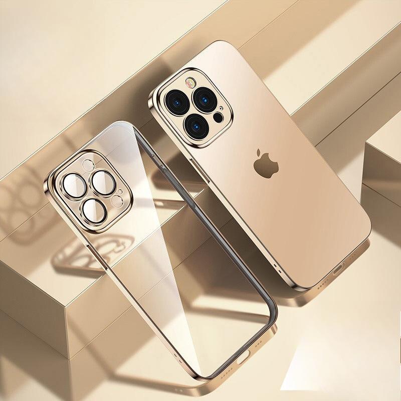 Applicable To Apple 13 Phone Case, IPhone14Promax Transparent Anti-drop 12 Full Package 11 Electroplated Anti-drop Protective Case