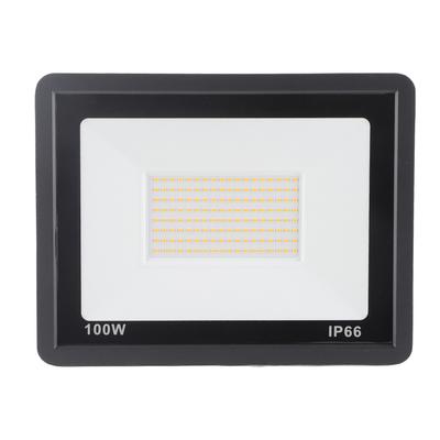 100W LED Floodlight 3000K Warm White IP65 Waterproof Flood Lights Outdoor with Tempered Glass Cover