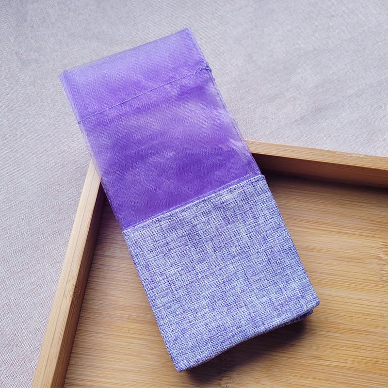 Lavender Sachet Double-Sided Printed Gauze Car Deodorizer & Wardrobe Scented Cotton Bag