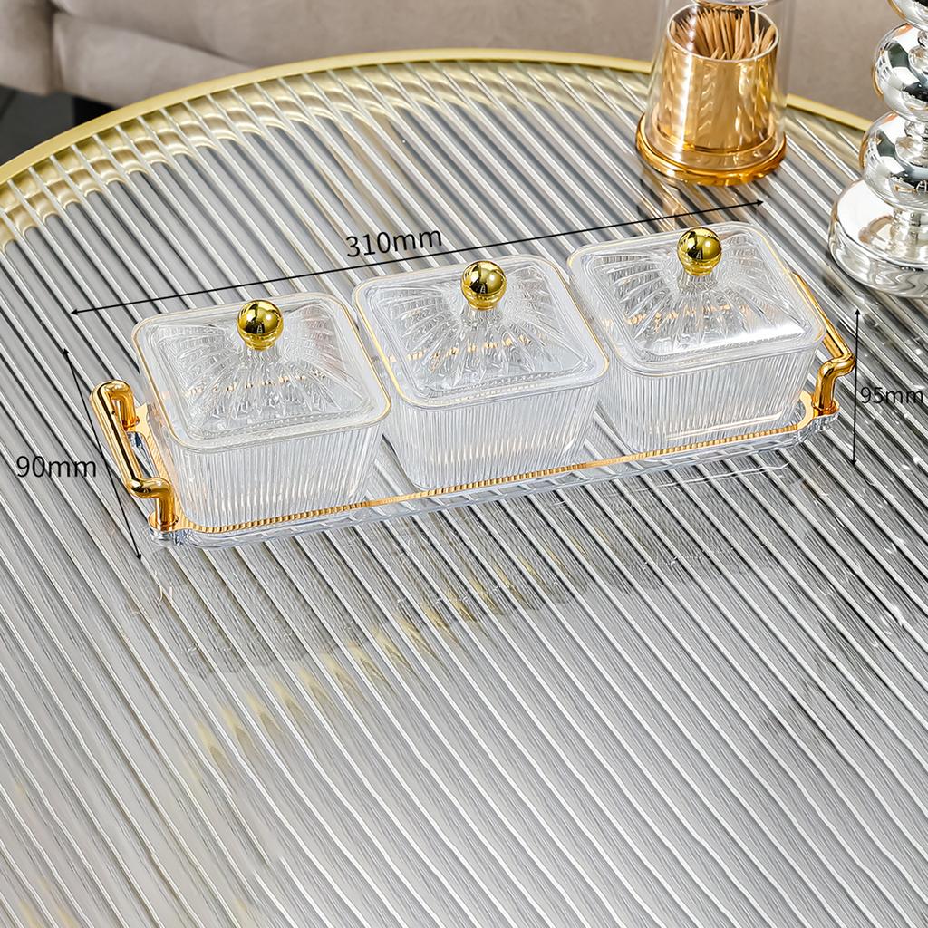 Caddy Serving Platter Serving Bowls Condiment Tray Dessert Dividing Plate Fruit Snacks Serving Platter for Kitchen Wedding Nuts