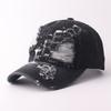American retro old ripped baseball cap men and women graffiti street hip hop cap wide brim show face small hat