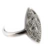 Silver Ring 'Sissi' Silvery White (rhodium) - 20x9 Mm