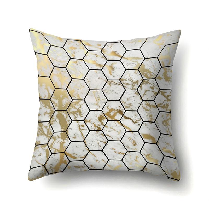 Nordic Pillow Ins Style Polyester Pillow Case Car Decoration Home Printed Car Waist Cushion Pillow Case