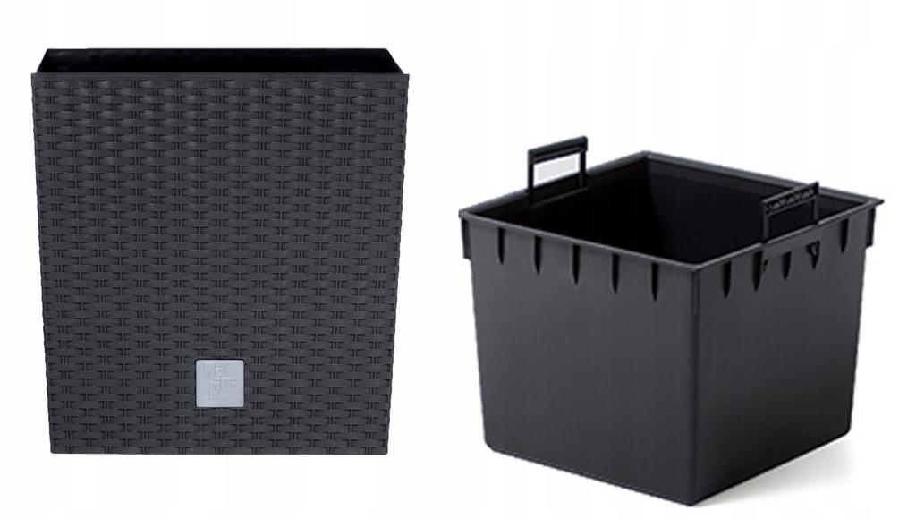 RATO Low Flowerpot DRTS265L with Insert | Anthracite