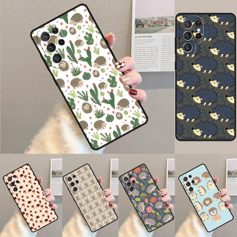 Hedgehog Cute Silicone Phone Case For Samsung Galaxy Note 10 Pro S26 S25 S24 S23 S22 S21 Plus S25Ultra Capa Cover
