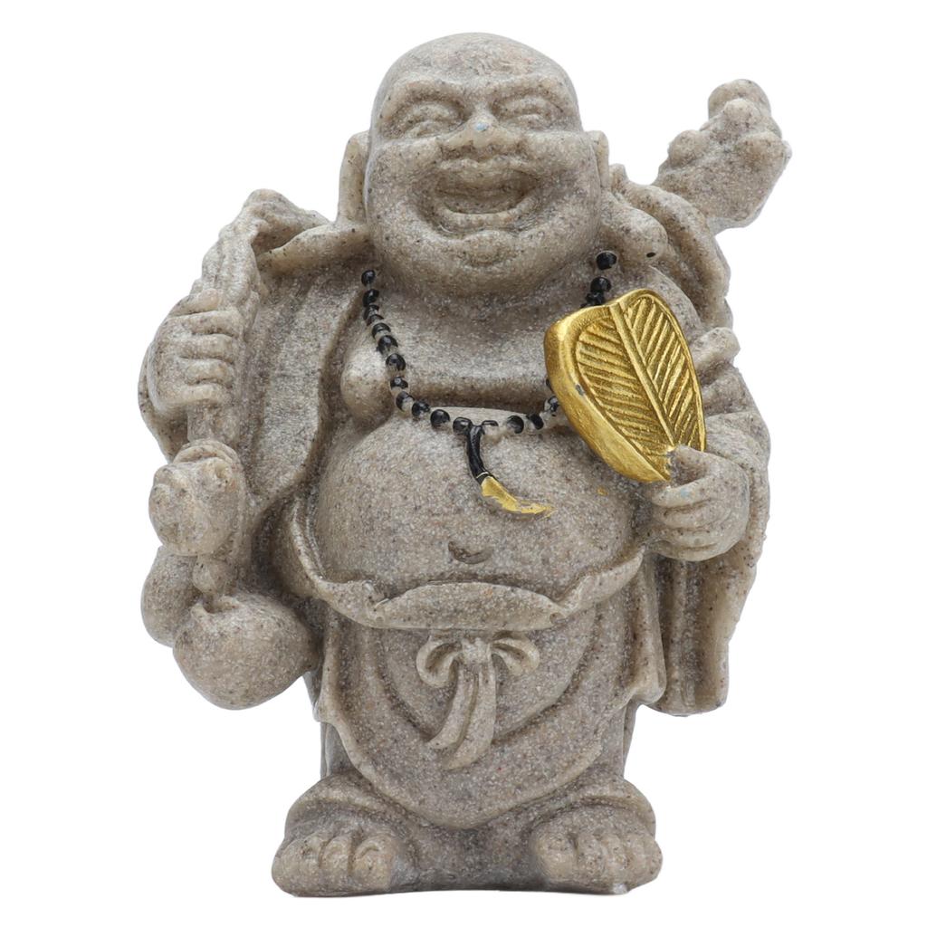 Statua di Buddha Resina Mini 8cm Maitreya Buddha Ridente Figurina per Decorazione Casa Ufficio Regalo