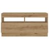 Vidaxl Szafka Pod Tv Z Oświetleniem Led, Dąb Artisan, 80X35X40 Cm