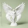 Matte White 3D Printing Angel Statue with Realistic Feather Wings Lovely Decor for Home Shelf Tabletop Display