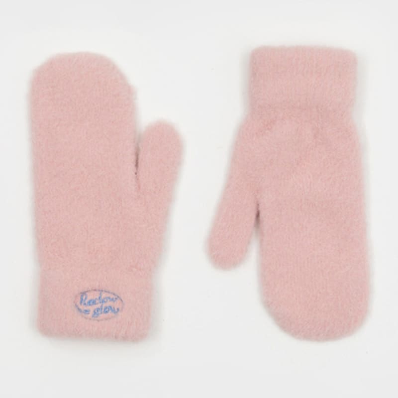 RECLOW FLUFFY LOGO GLOVE PINK