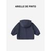French Arielle De Pinto Boys' Spring and Autumn Jacket with Hood, Letter Print, Casual Cardigan, Sun Protection Clothing