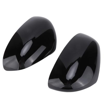 Pair Rearview Mirror Caps Stick On Protective Housing Replacement for Smart Fortwo Forfour 453 2015‑2021Glossy Black
