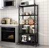 Kitchen Supplies Free Installation Folding Kitchen Shelves Household Supplies Multi-layer Microwave Oven Storage Rack
