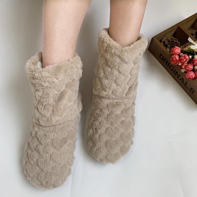 Calzini da Pavimento Invernali da Coppia Adulti Spessi in Velluto Scarpe da Interno Danza Stivali da Pavimento a Parete Alta Educazione Precoce Calzini Genitore-Figlio