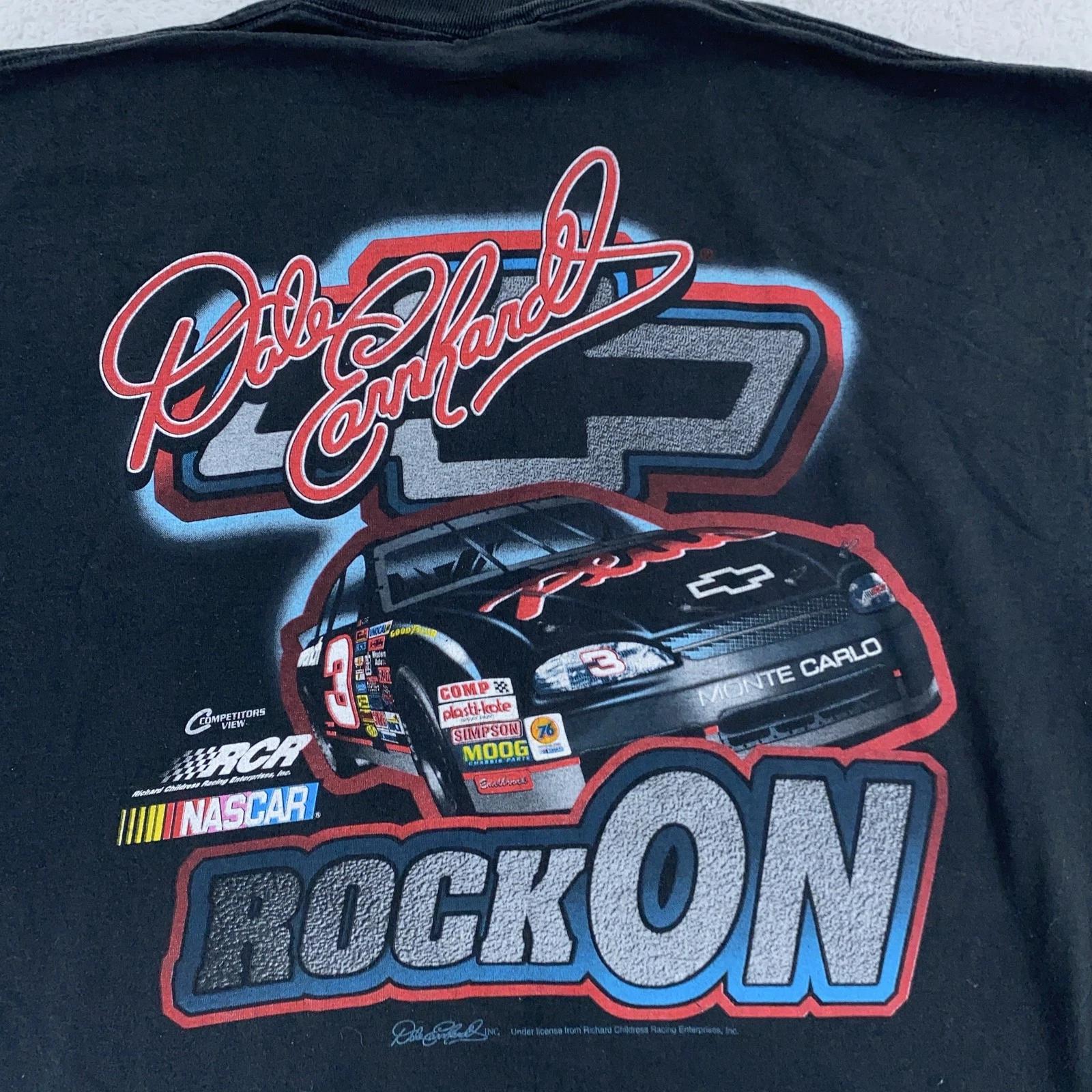 

Vintage Dale Earnhardt Shirt Mens XL Black NASCAR Racing Rock On Monte Carlo 90s 4XL