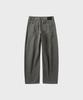 Non Blank Garment-Dyed Curved Denim Pants_Khaki