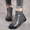 Fashion GKTINOO Autumn Winter Woman Genuine Leather Ankle Boots Female Casual Shoes Women Waterproof Warm Snow Boots Ladies Shoes