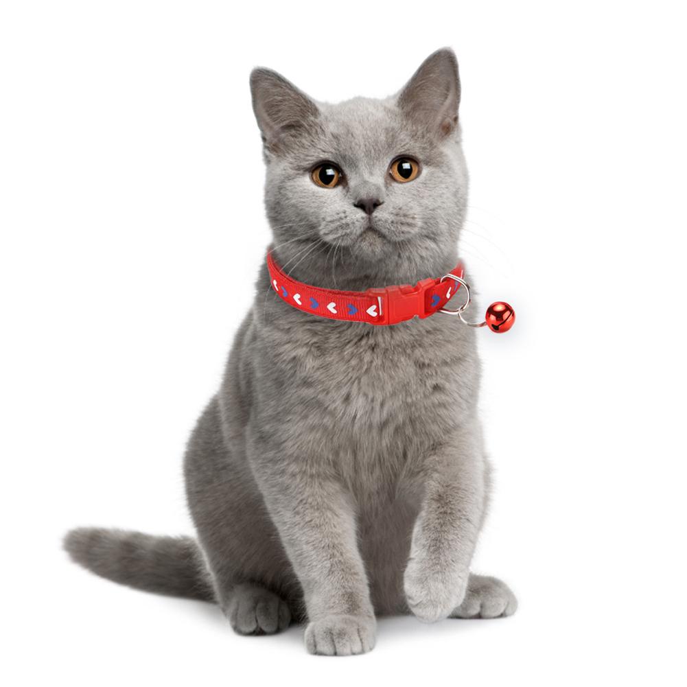 Süßes Herzmuster Haustierglöckchenhalsband Verstellbar Für Welpenhund Buntes Katze Schnallenhalsband Haustierzubehör Welpenhunde Katzen Zubehör