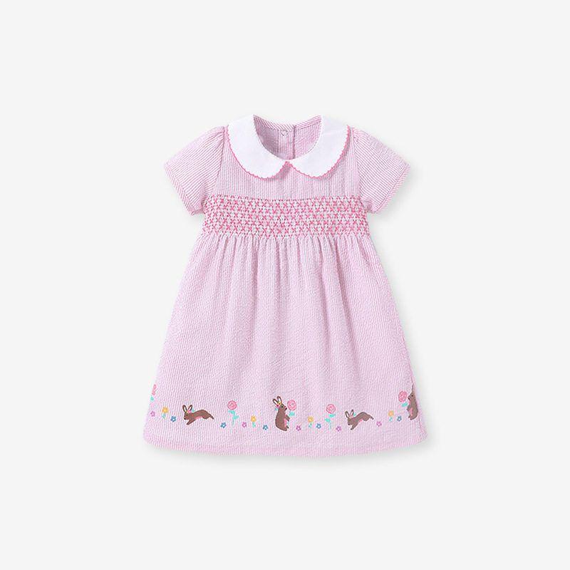 Little Maven Girls  Dress European and American Style Children s Dress Summer New Style Dress Combed Short-Sleeved Girls  Dress S 1237 7t (140)