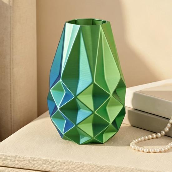 Vaso da Fiori Boho Stampato in 3D Forma Geometrica Vaso Decorativo Moderno Minimalista per Soggiorno Ingresso Tavolino Arredamento per la Casa