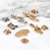 Microphone Music Note Brooch Gold Color Silver Color Enamel Pins Women Men Singer Party Concert Jewelry Backpack Lapel Pin Gifts