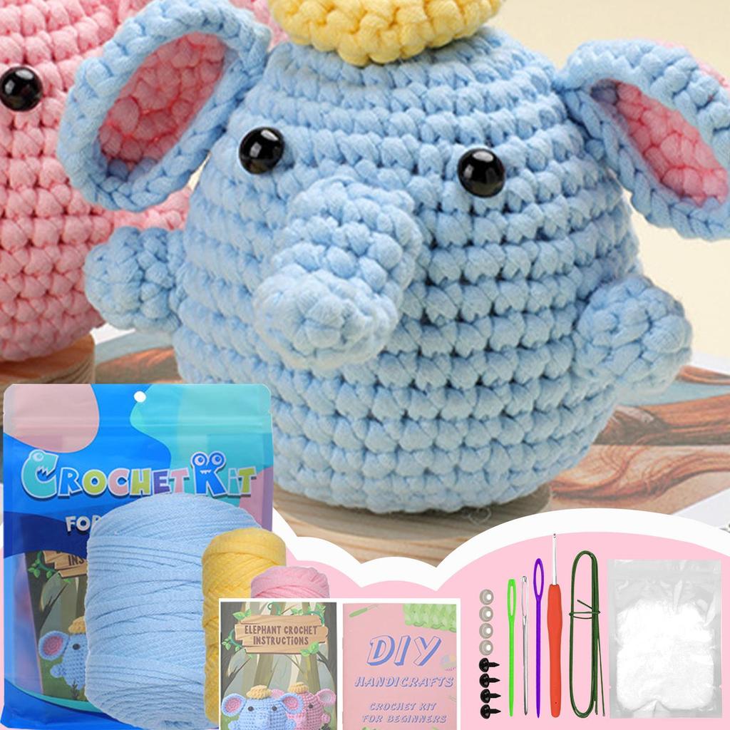Háčkovací sada Slon Háčkovací doplňky Háčkovací sada Pro dospělé Narozeniny Svátek Ženy Děti Řemeslo Dospívající Umění Koníček