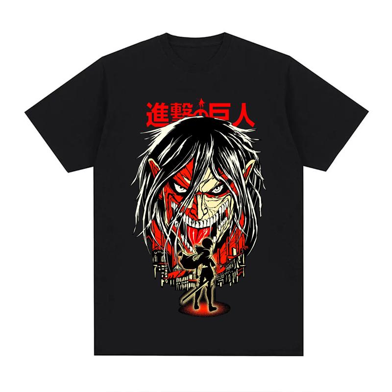 2023 New Japan Anime Attack On Titan T Shirt Unisex Cotton Unisex Tops EU Size Summer Unisex Clothes