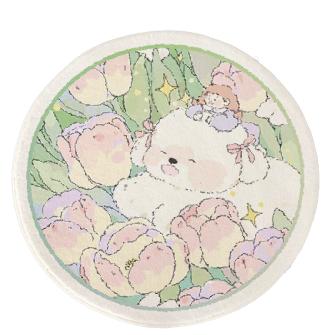 Cute Style Bedroom Decor Plush Carpet Cream Style Children Room Floor Mat Fluffy Soft Baby Crawling Rug Large Area Cartoon Rugs