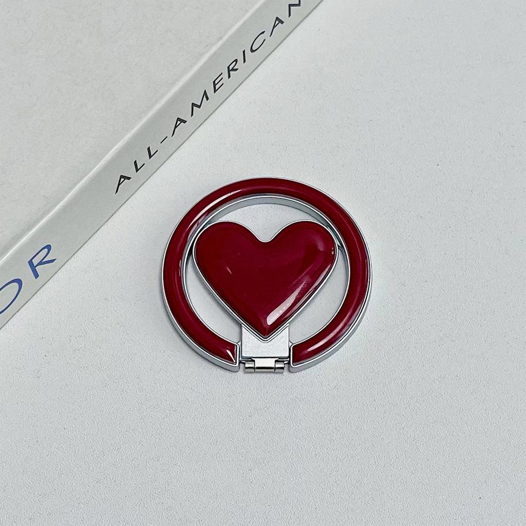 Macaron Ins Style Heart Shape Magnetic Foldable Metal Universal Magsafe Phone Stand