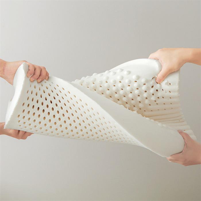 Thailand Natural Latex Neck Support Pillow - Cervical Protection Sleep Aid for Home, Dorm, and Kids