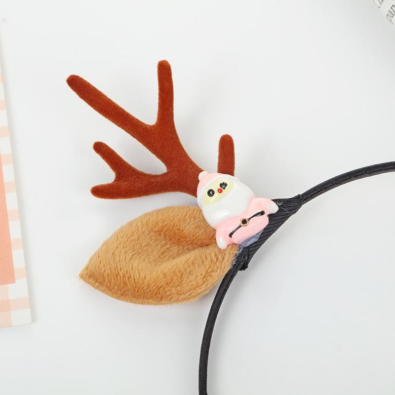 Cartoon Christmas Gnome Antler Hairband for Women