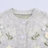 European and American style, new women's clothing, foreign style, fashionable, casual, three-dimensional flower knitted cardigan