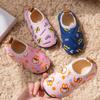 Winter Unisex Baby Indoor Non-Slip Cotton Slippers with Soft Soles and Heel Protection