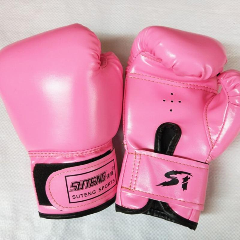 زوجان من قفازات الملاكمة للأطفال جلد PU مسامي لتدريب حقيبة اللكم موي تاي الكاراتيه المصارعة حماية اليد للشباب