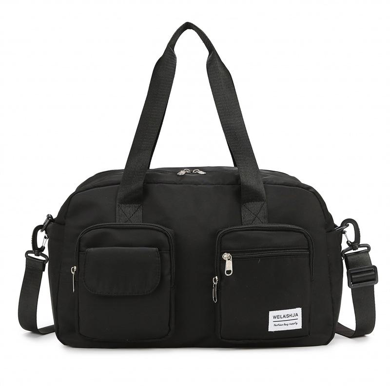 

Вместительная сумка для коротких поездок, женская модная багажная сумка, мужская портативная спортивная фитнес-сумка, дорожная сумка для хранения чёрный