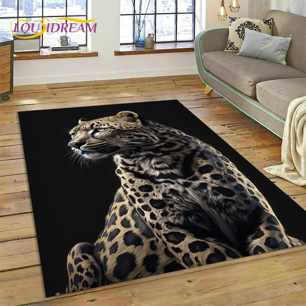 3d besta tigre leão animal vida selvagem dos desenhos animados tapete para casa sala de estar quarto sofá capacho decoração, área do miúdo tapete antiderrapante