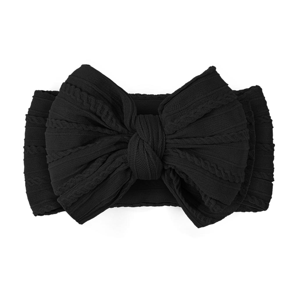 Children's Jacquard Headband Big Bows Newborn Elastic Soft Nylon Headbands For Baby Girl Infant Hair Accessories Kids Headwear