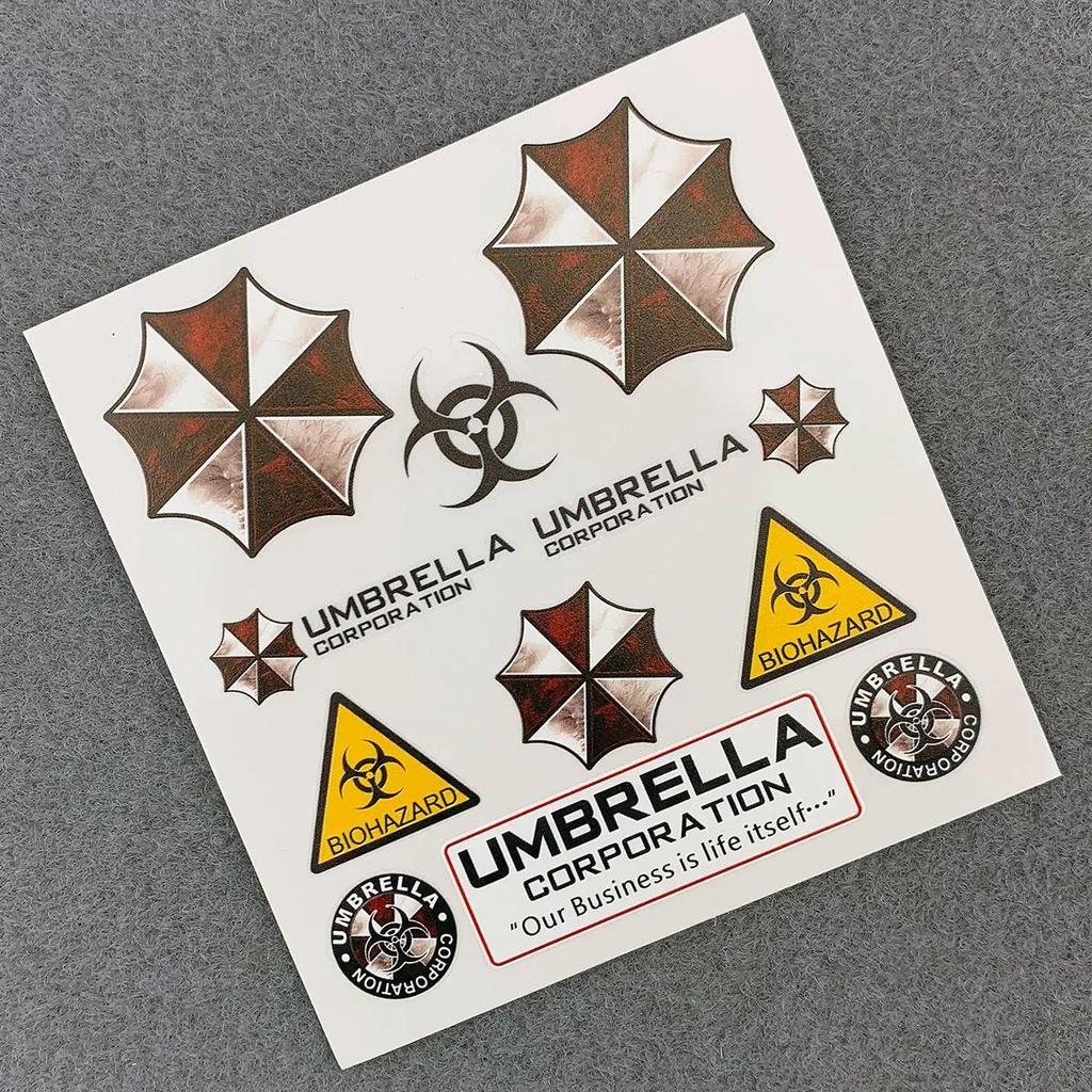 Наклейка на мотоцикл/автомобіль Resident Evil Umbrella: Водонепроникна та міцна наклейка