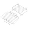 Double Layer Baking Grill Stainless Steel Dishwasher Safe Heat Evenly Fryer Skewer Rack for Cooking